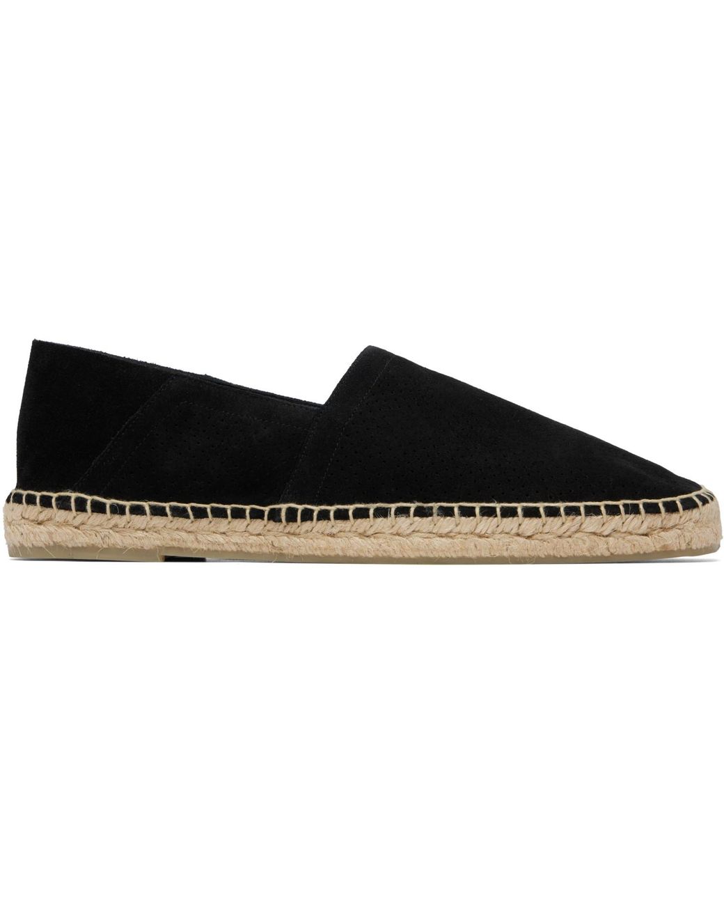 Tom Ford Black Perforated Suede Barnes Espadrilles for men