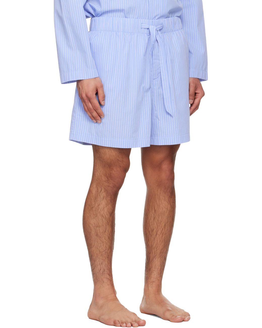 Tekla White Poplin Pyjama Shorts for men