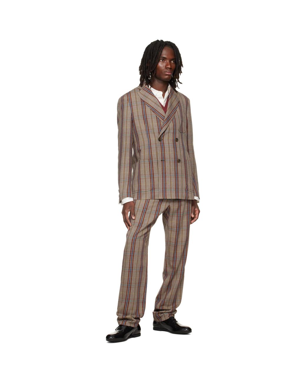 Vivienne Westwood Brown Double Breasted Cruise Blazer for men