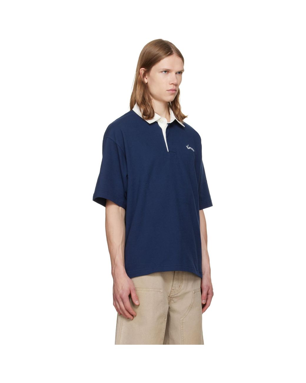 KENZO Blue Paris Varsity' Relax Polo for men