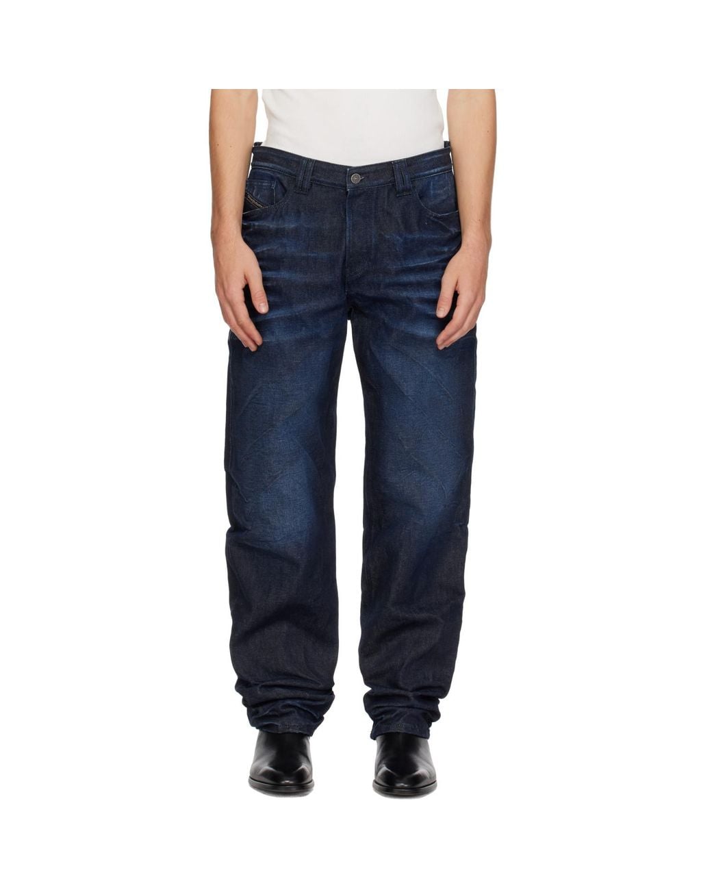 DIESEL Blue Regular High Waist 1991 D-Voeed Jeans for men