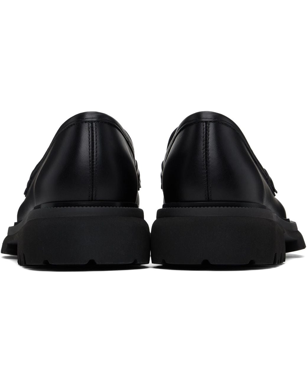 Ferragamo Black Gancini Ornament Loafers for men