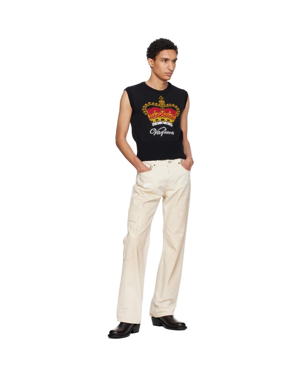 VAQUERA Black Crown Vest for men