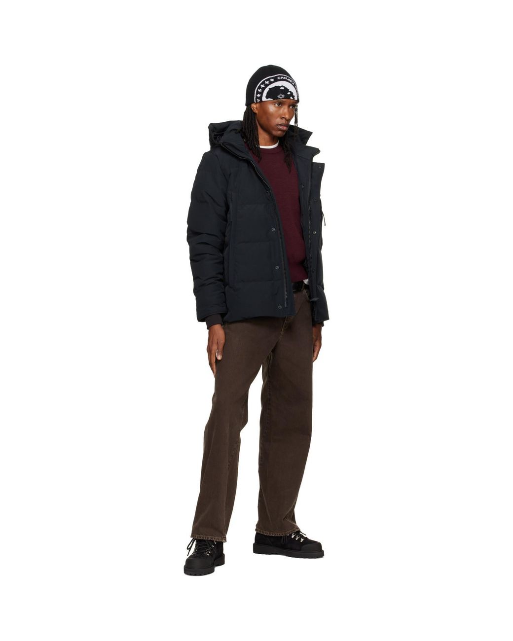 Canada Goose Black Wyndham Down Coat for men