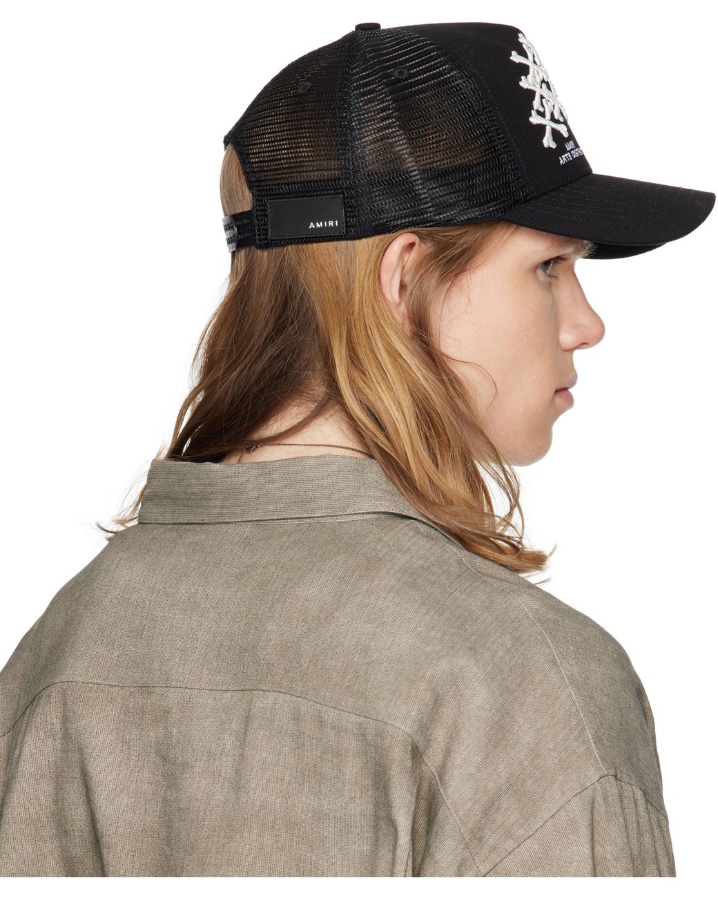 Amiri Bones Stacked Trucker Cap in Brown for Men | Lyst UK