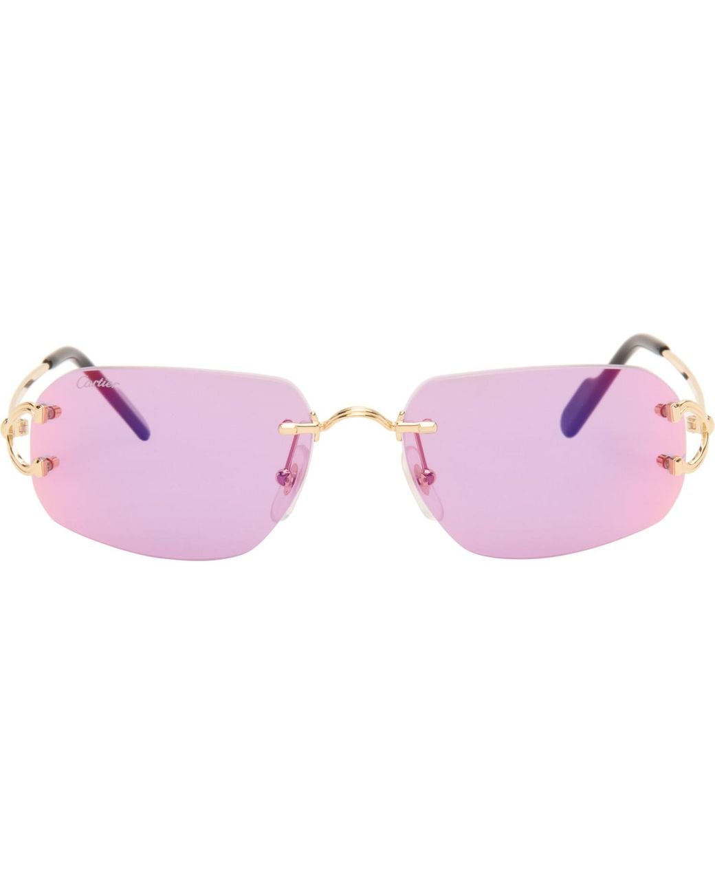 Cartier Purple Classic C Motif Sunglasses for men
