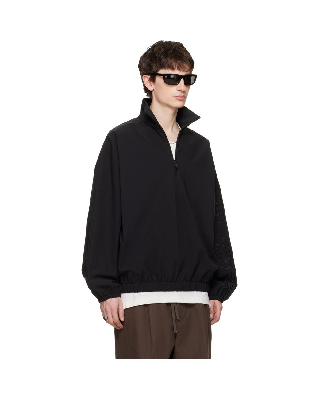 Fear Of God Black Active Trace Half Zip Track Jacket for men