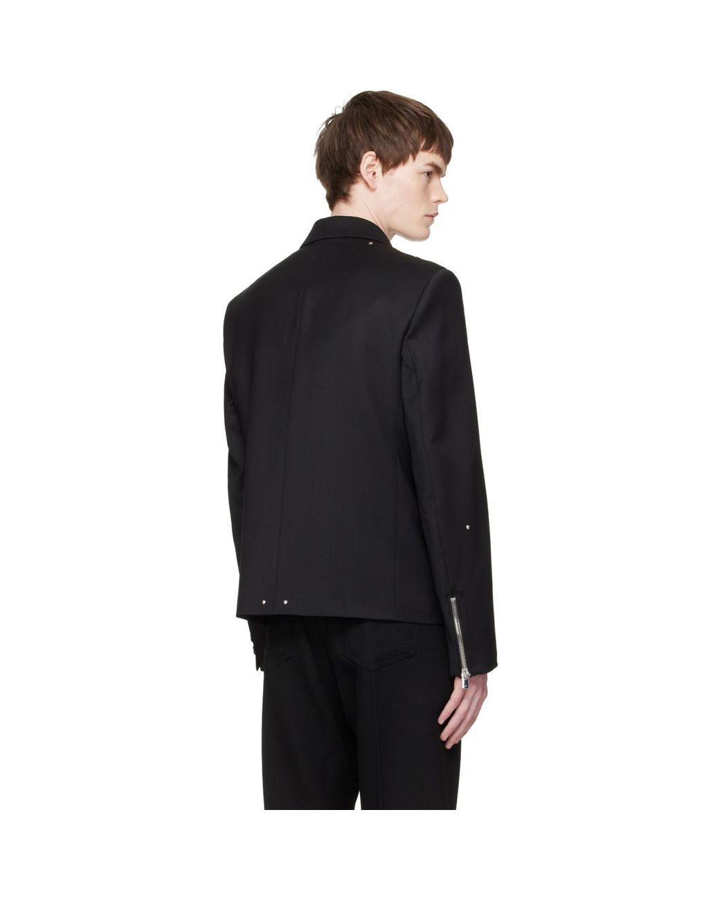 HELIOT EMIL Black Lucent Tailored Jacket for men