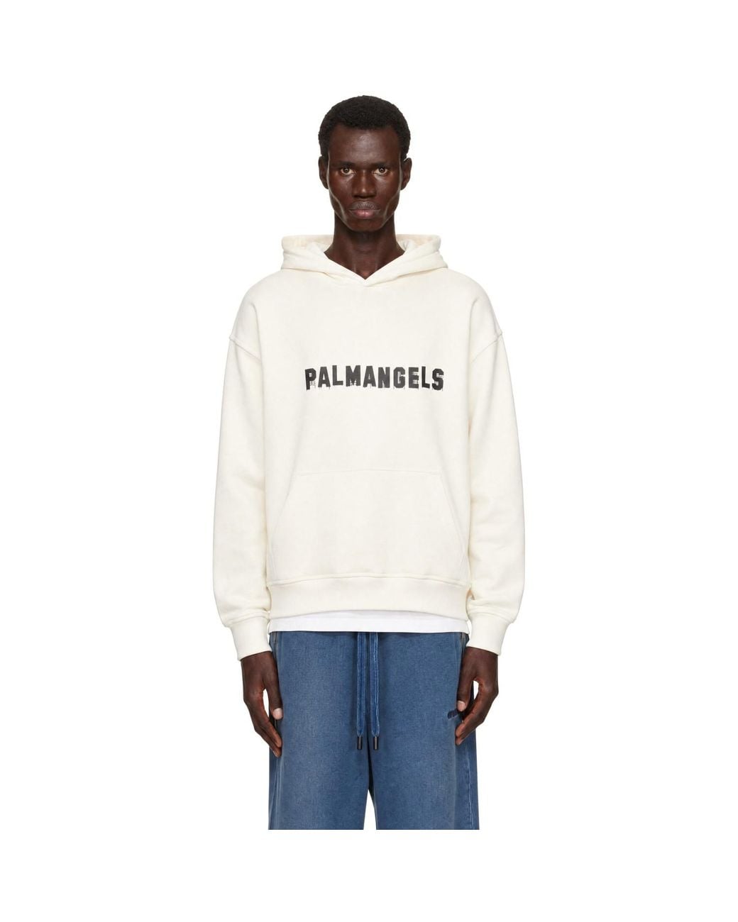 Palm Angels White Off- Palm Hills Regular Hoodie for men