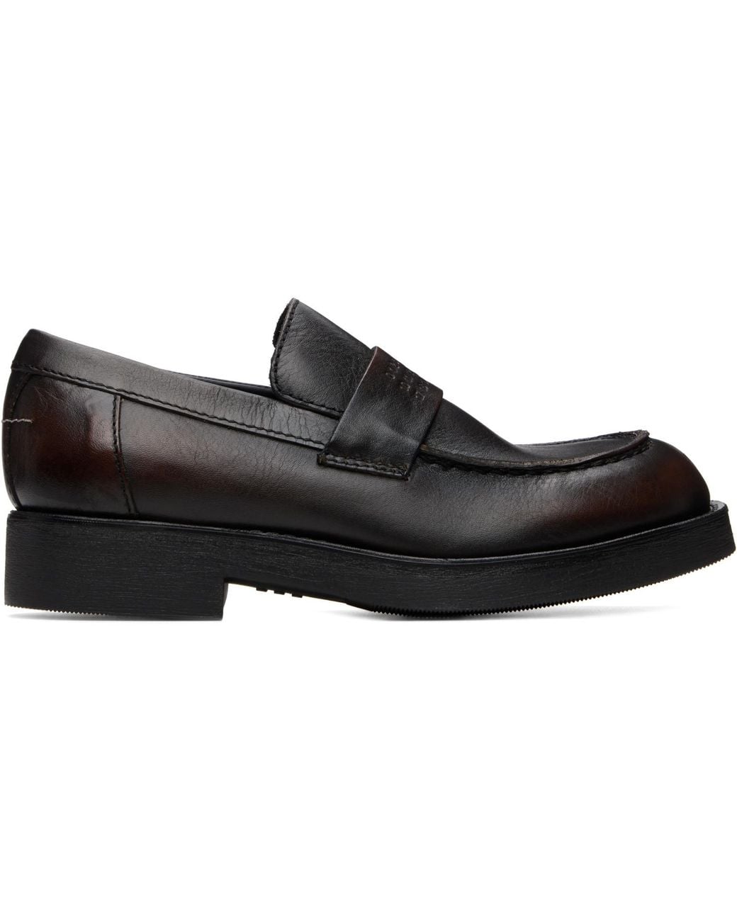 MM6 by Maison Margiela Black Leather Loafers