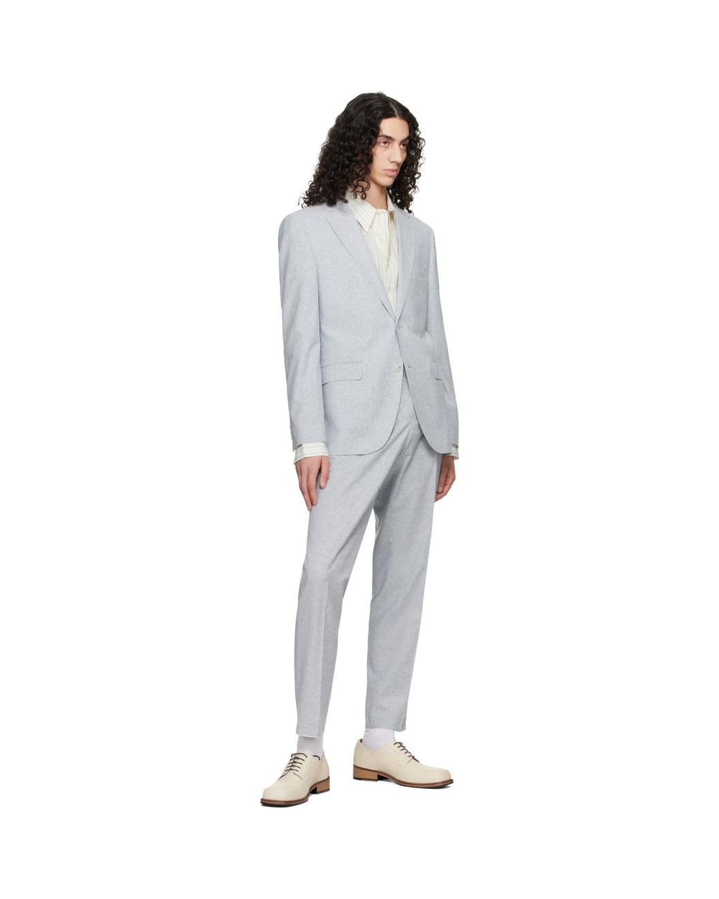 Boss Black Two-Piece Regular-Fit Stretch Bouclé Suit for men