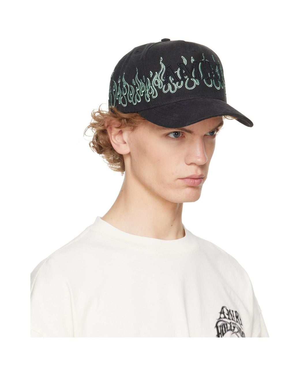 Amiri Blue Flames Baseball Cap for men