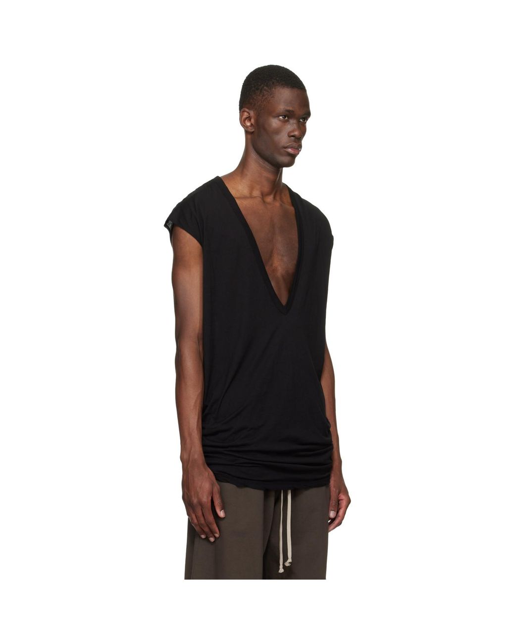 Rick Owens Black Temple Dylan T-Shirt for men