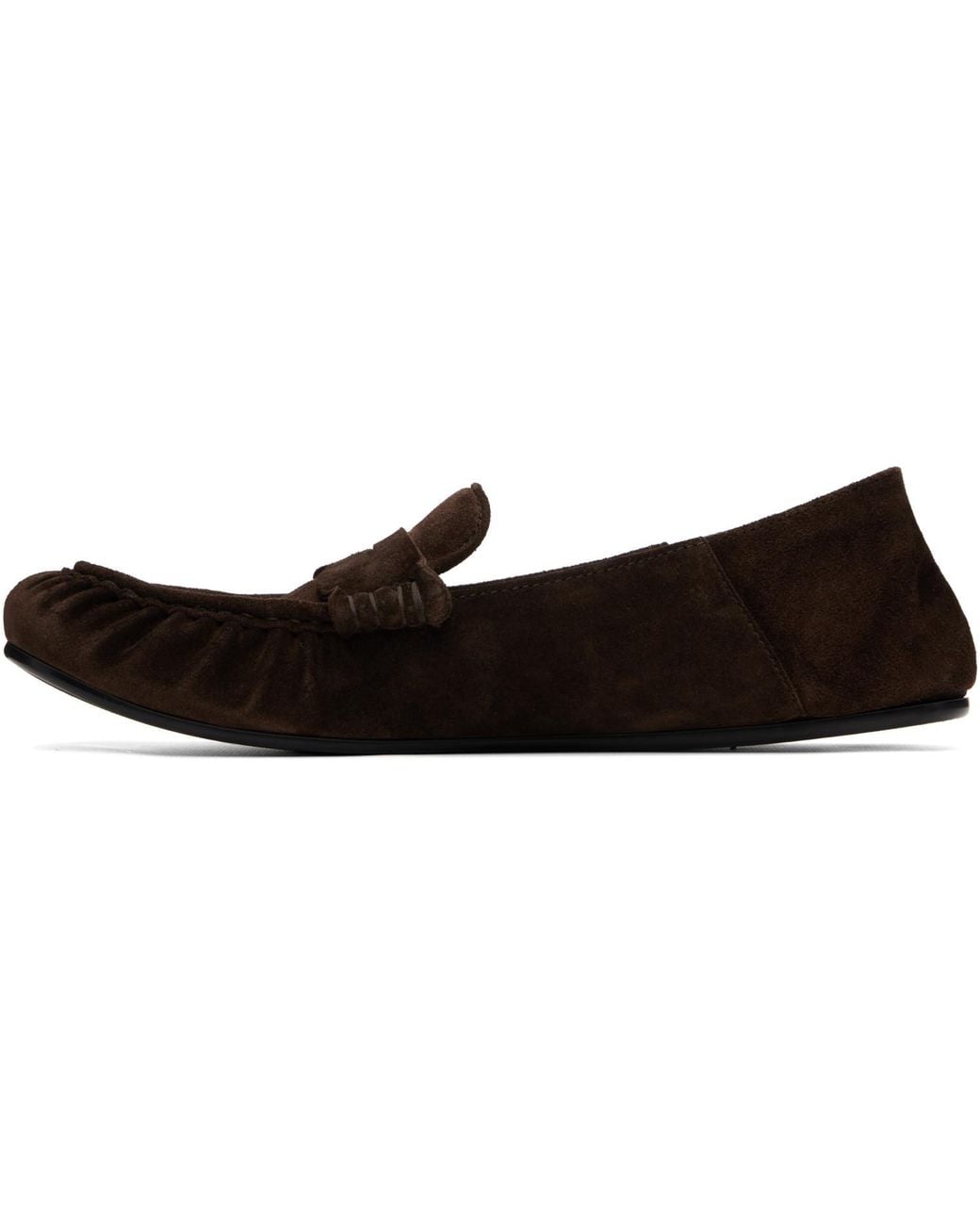 Acne Black Suede Saddle Loafers for men