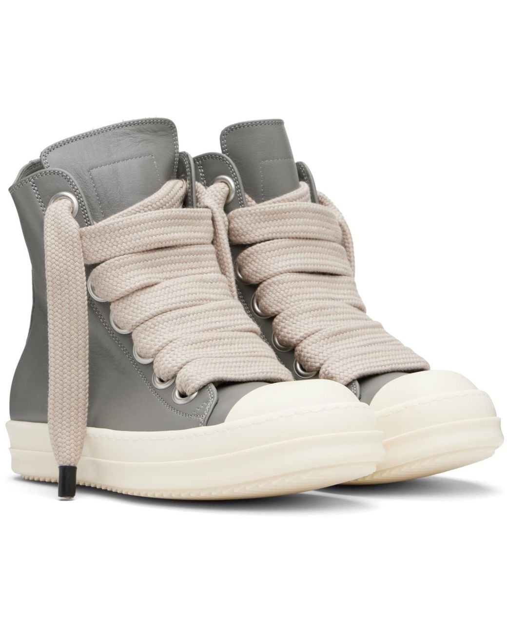 Rick Owens Gray Temple Jumbolace Sneakers for men