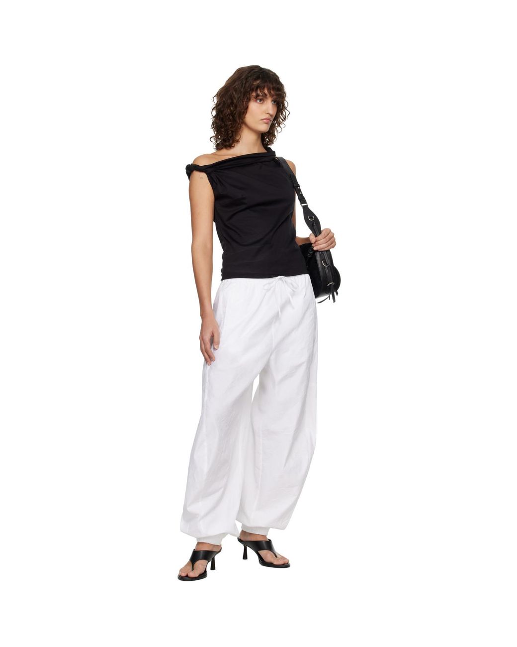 Rohe Black Sculptural Cotton Silk Top