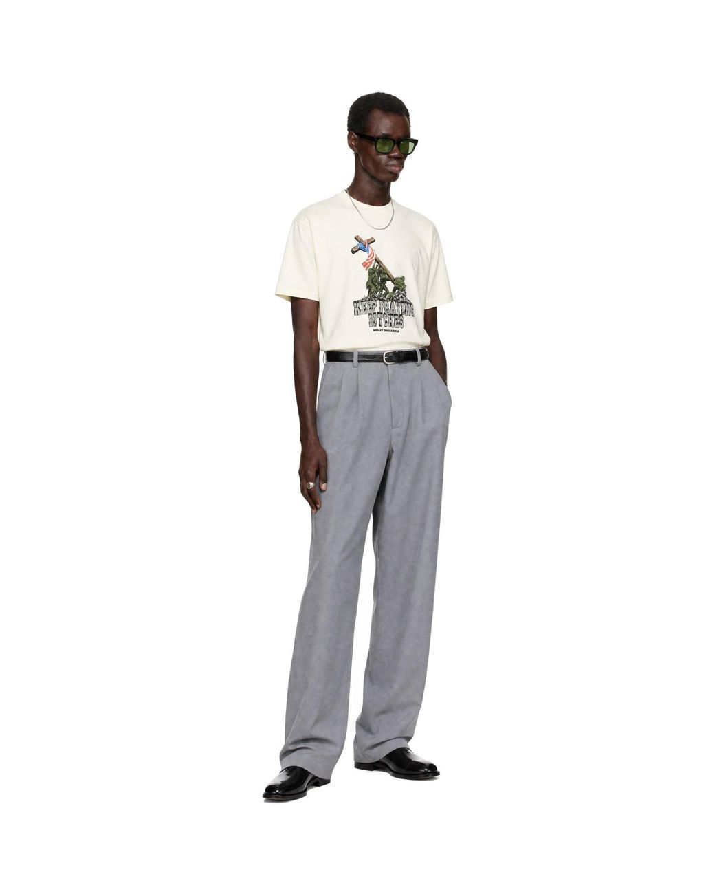 Willy Chavarria Multicolor Off- 'Keep Praying Bitches' Easy T-Shirt for men