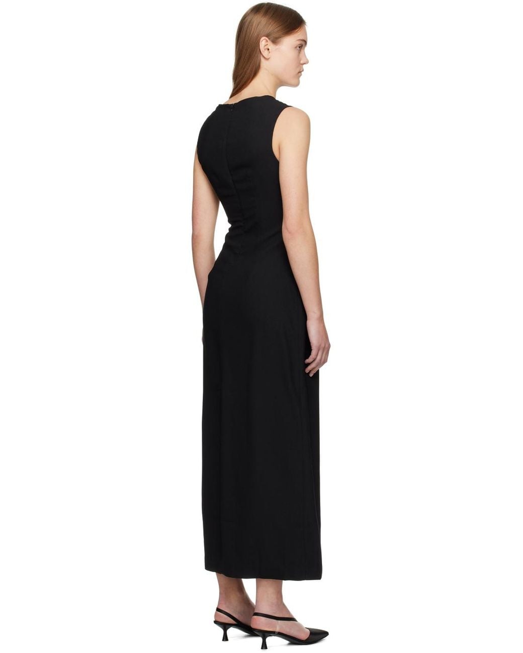 Wynn Hamlyn Black Ella Midi Dress