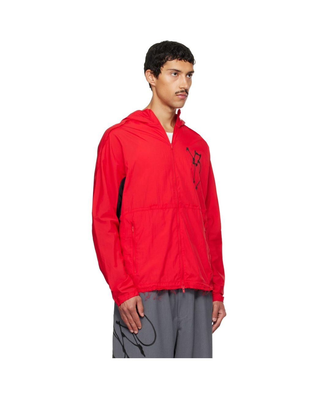 Y-3 Red Chito Edition Graphic Running Track Jacket for men
