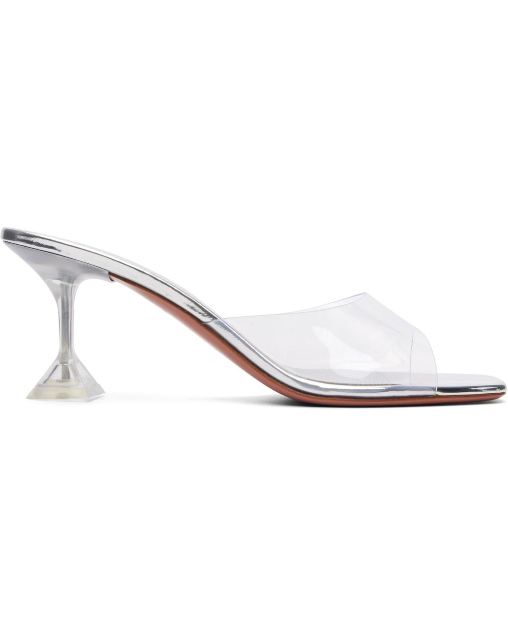 AMINA MUADDI White Lupita Glass Slipper 70 Heeled Sandals