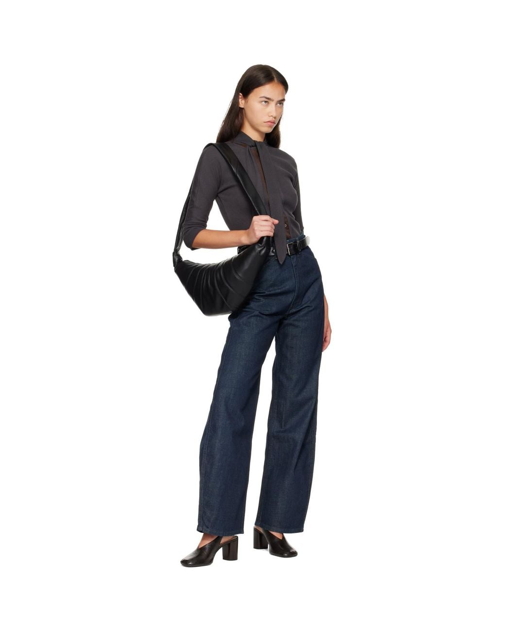 Lemaire Black Marguerite Belt