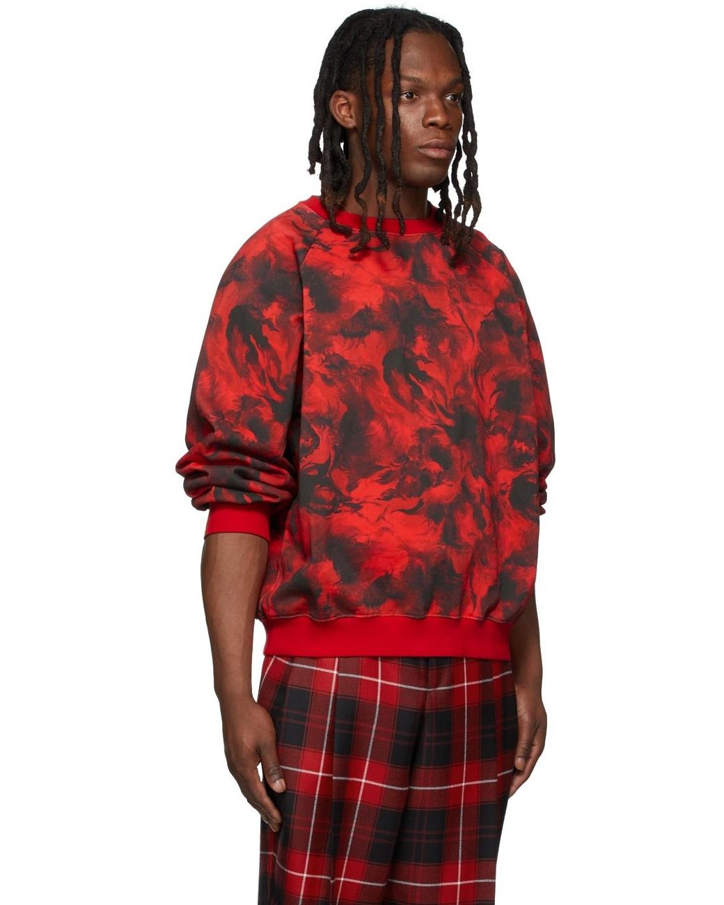 Lu'u Dan Red Ssense Exclusive Rose Burst Sweatshirt for men
