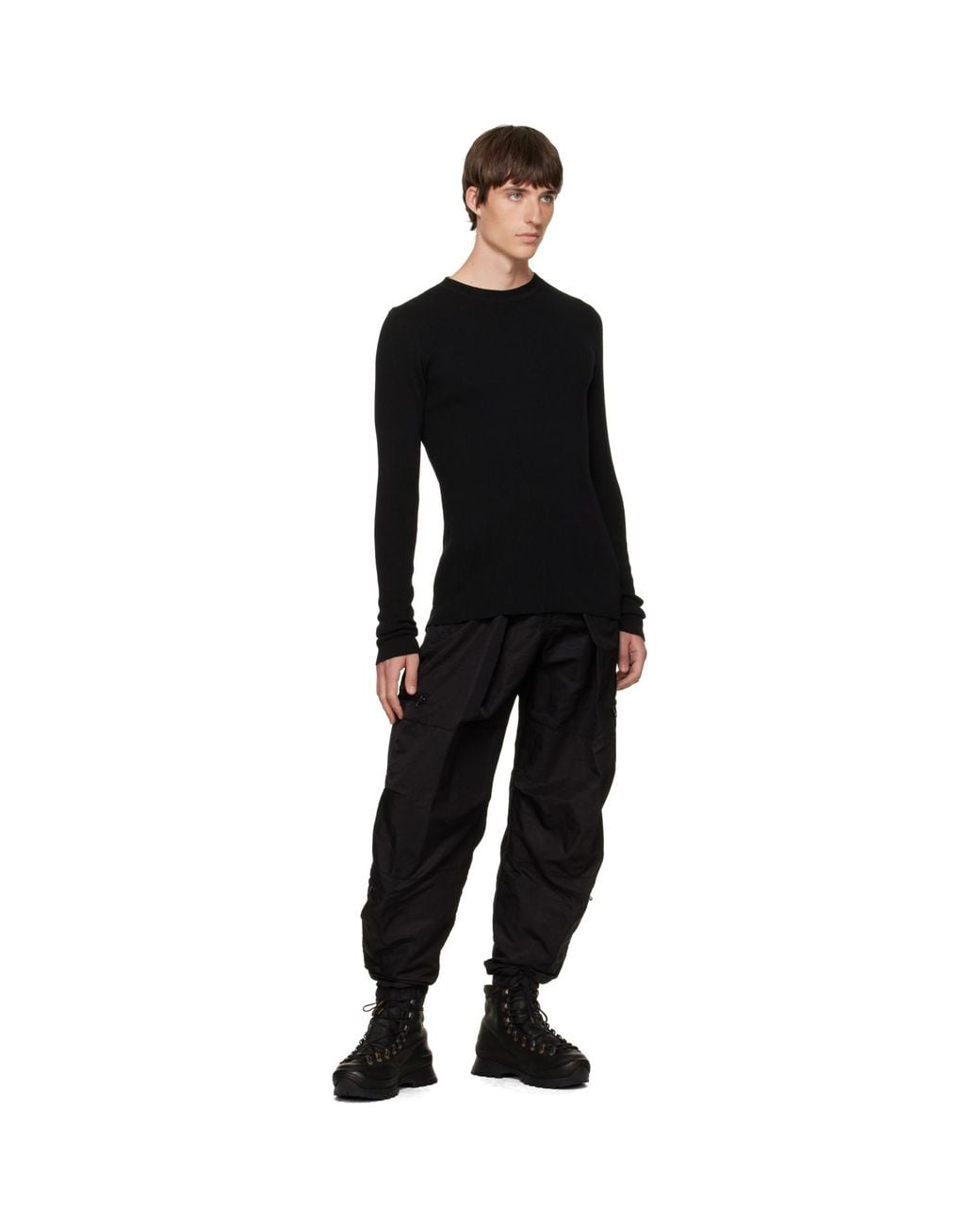 Julius Black Skinny Sweater for men