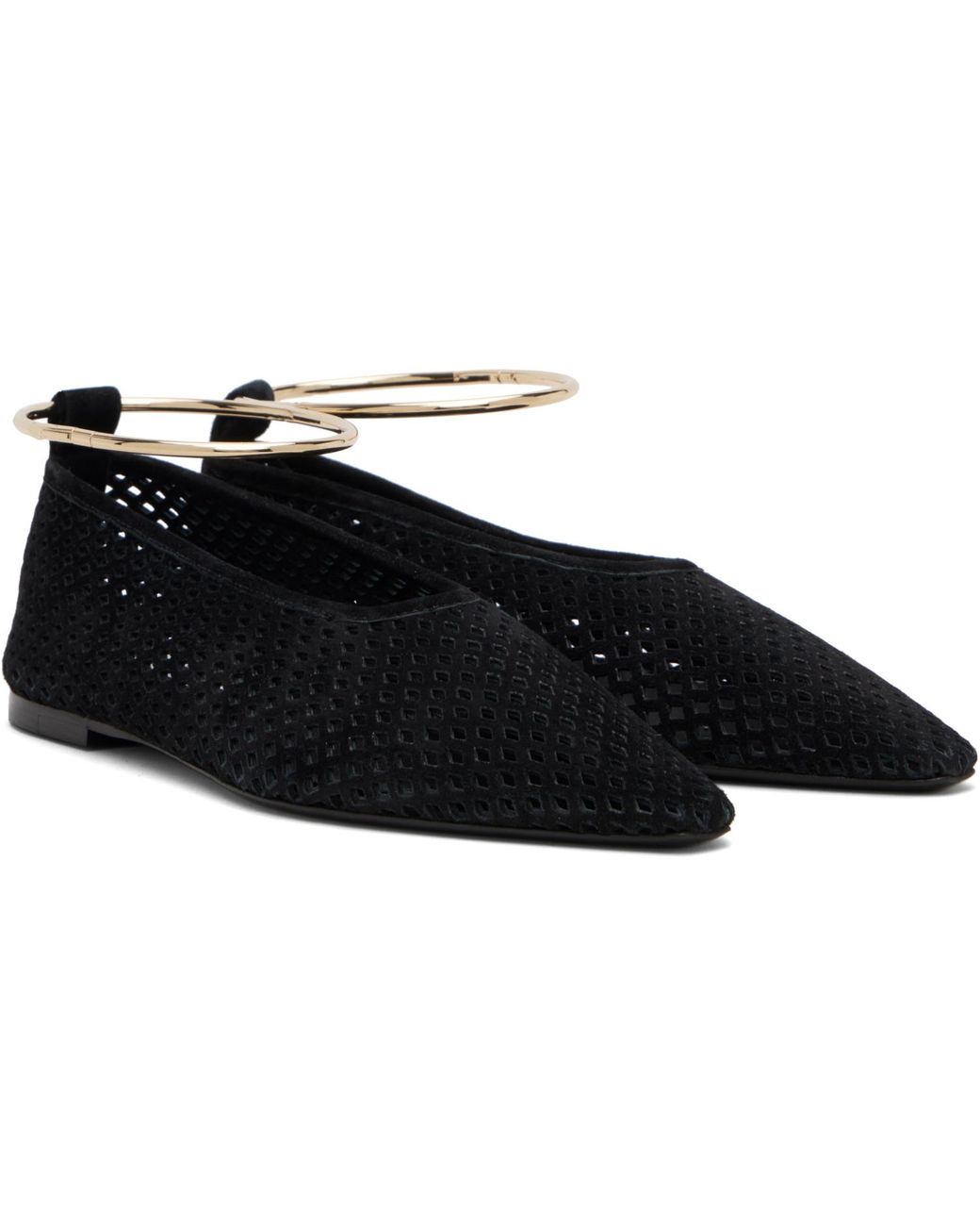 Jil Sander Black Ring Ballerina Flats