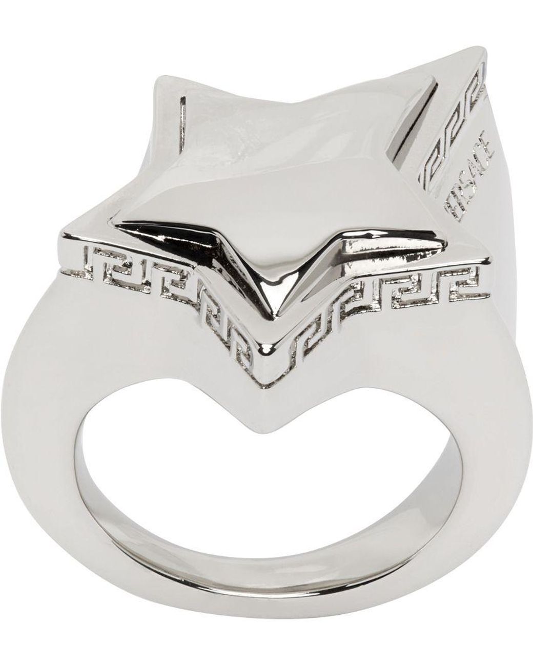 Medusa Biggie Ring Silver | Versace US