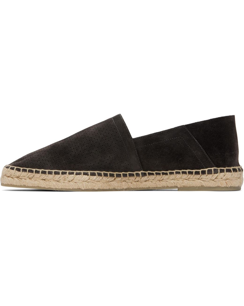 Tom Ford Black Perforated Suede Barnes Espadrilles for men