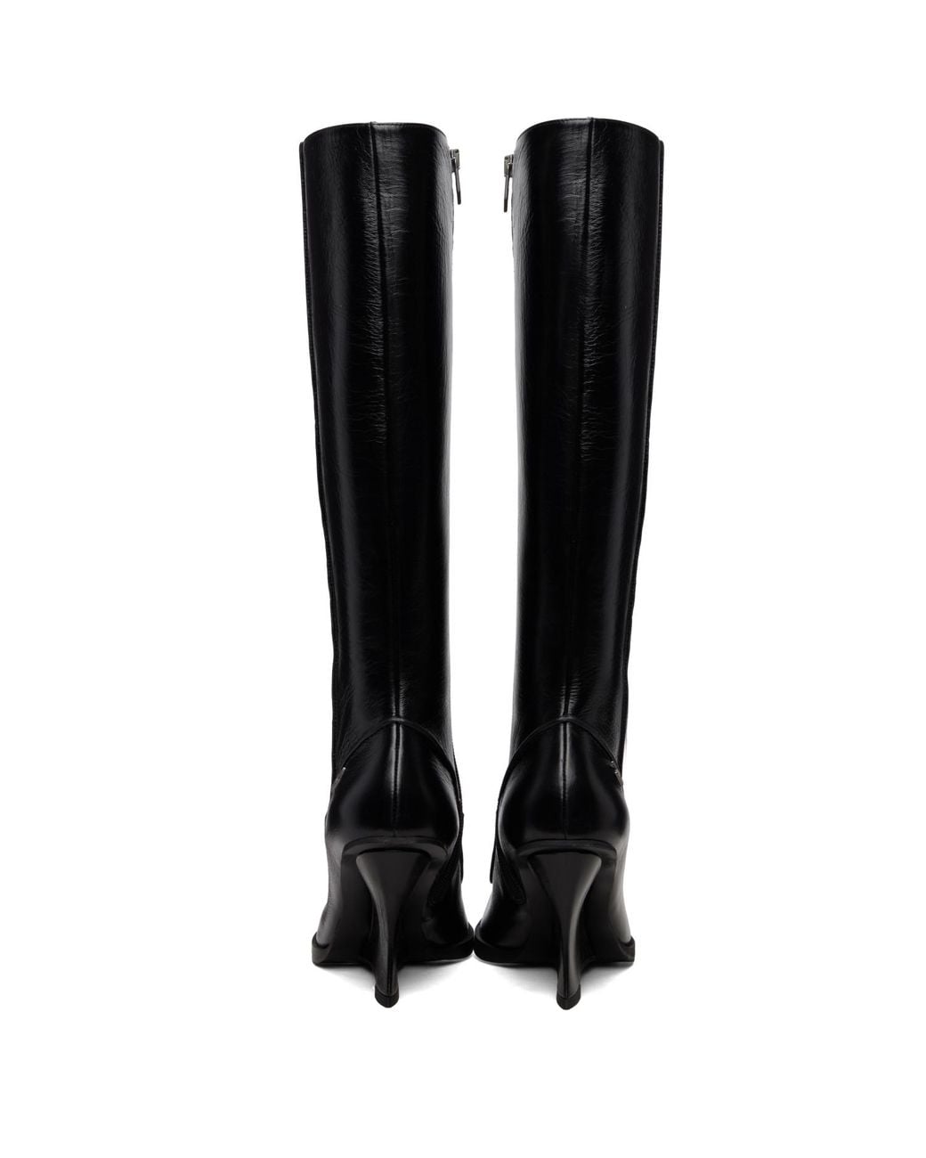 DIESEL Black D-Lucette-Knee-High Leather Boots