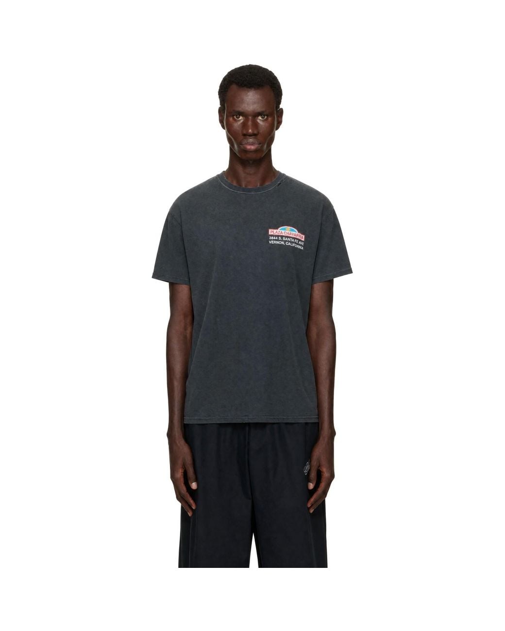 Willy Chavarria Black 'Plaza Chavarria' Easy T-Shirt for men