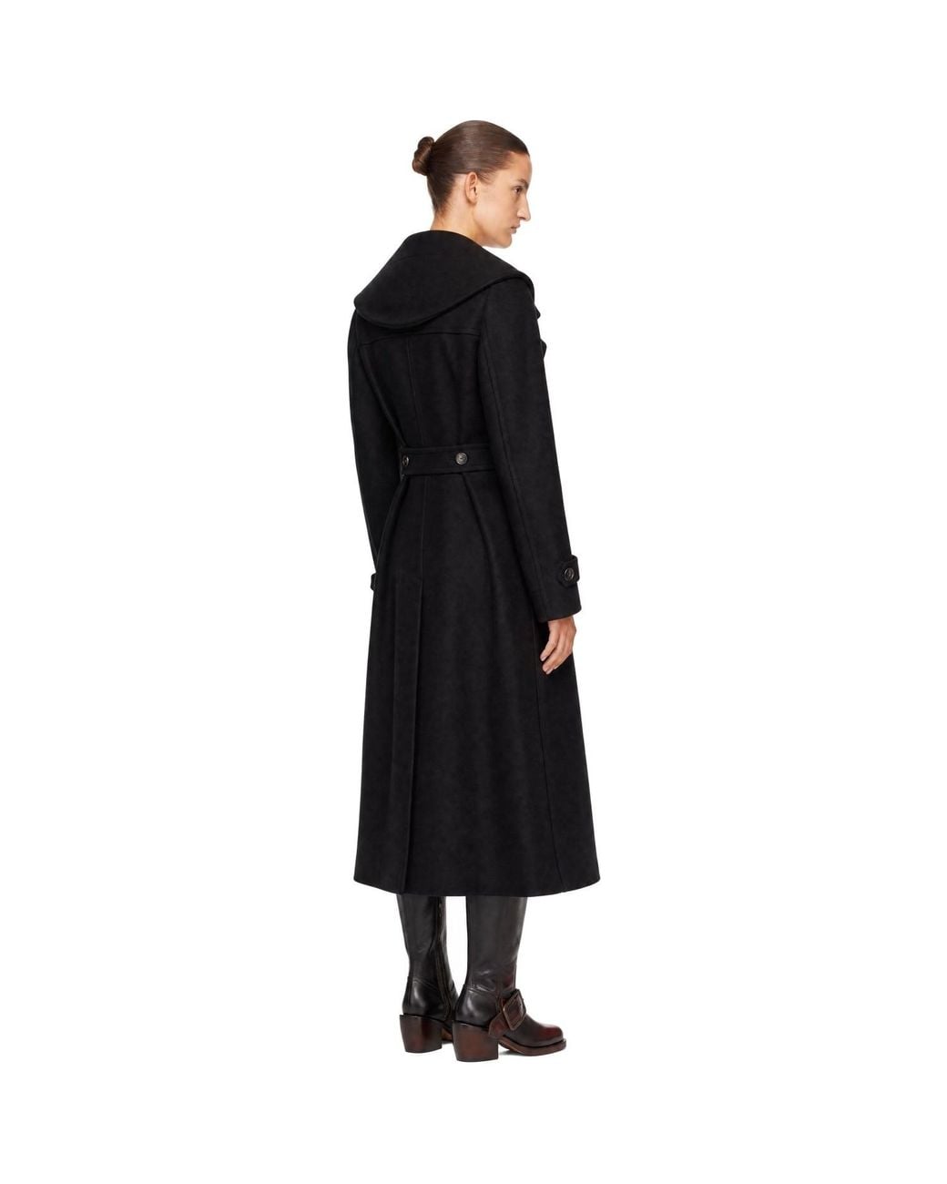 Dries Van Noten Black Wool Duffle Coat