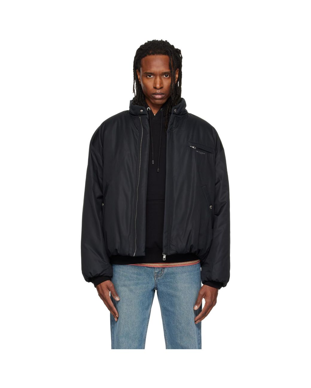 Wooyoungmi Black Insulated Logo Jacket for men