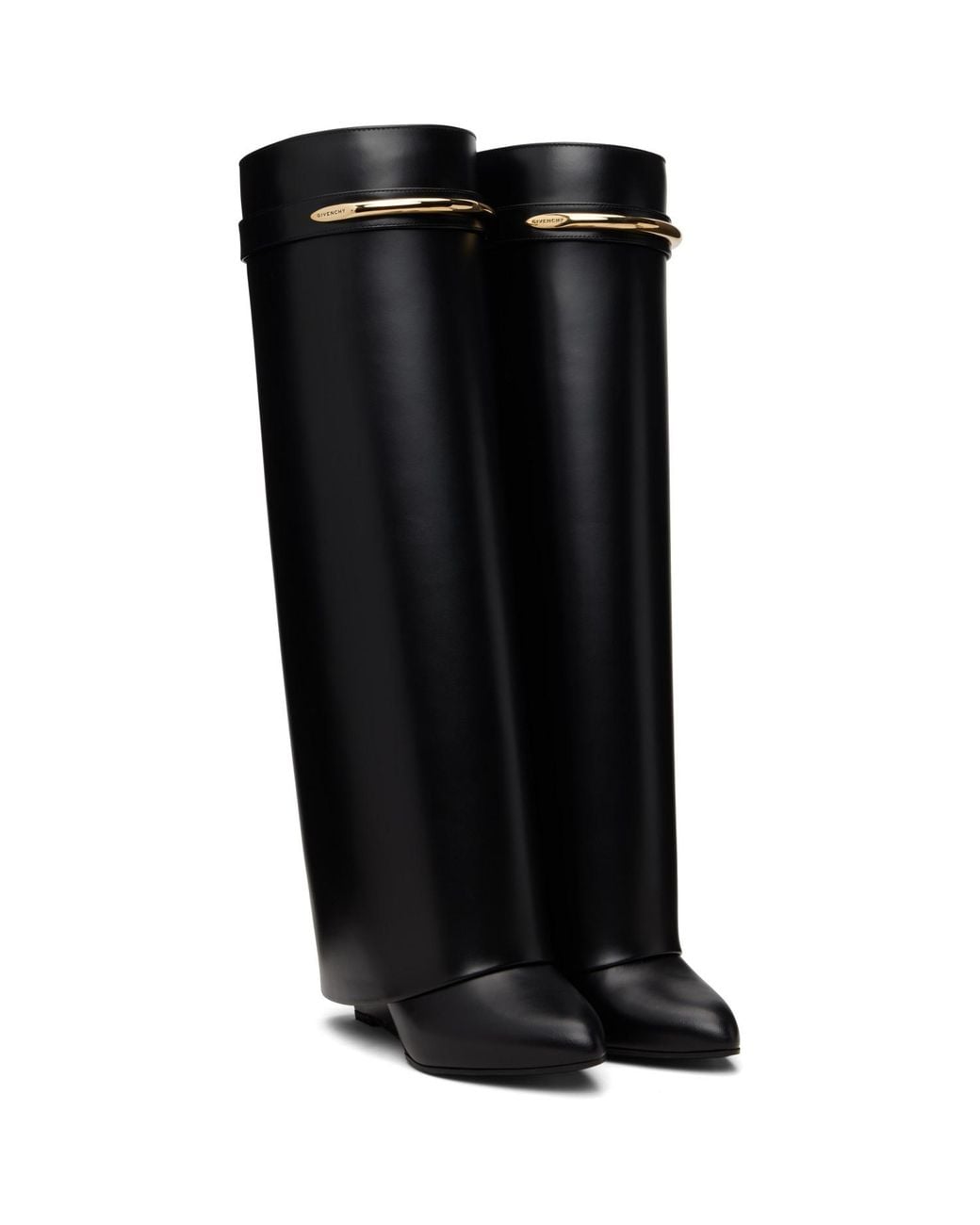 Givenchy Black Shark Pinch Tall Boots