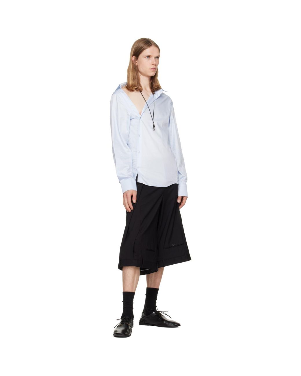HODAKOVA White Asymmetric Shirt for men