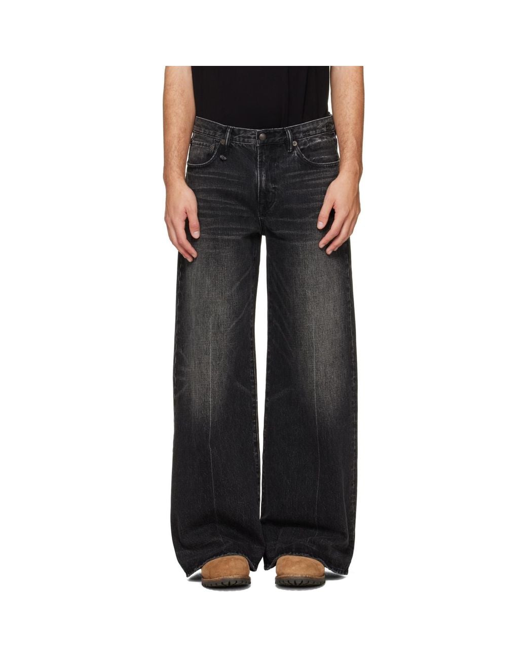 R13 Black D'Arcy Flare Jeans for men