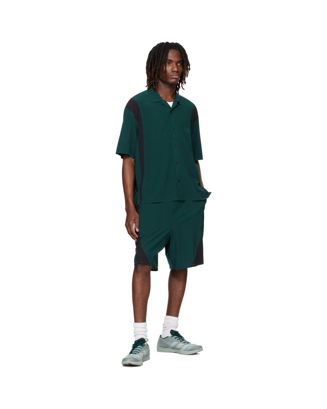 Y-3 Green Ultralight Woven Shorts for men