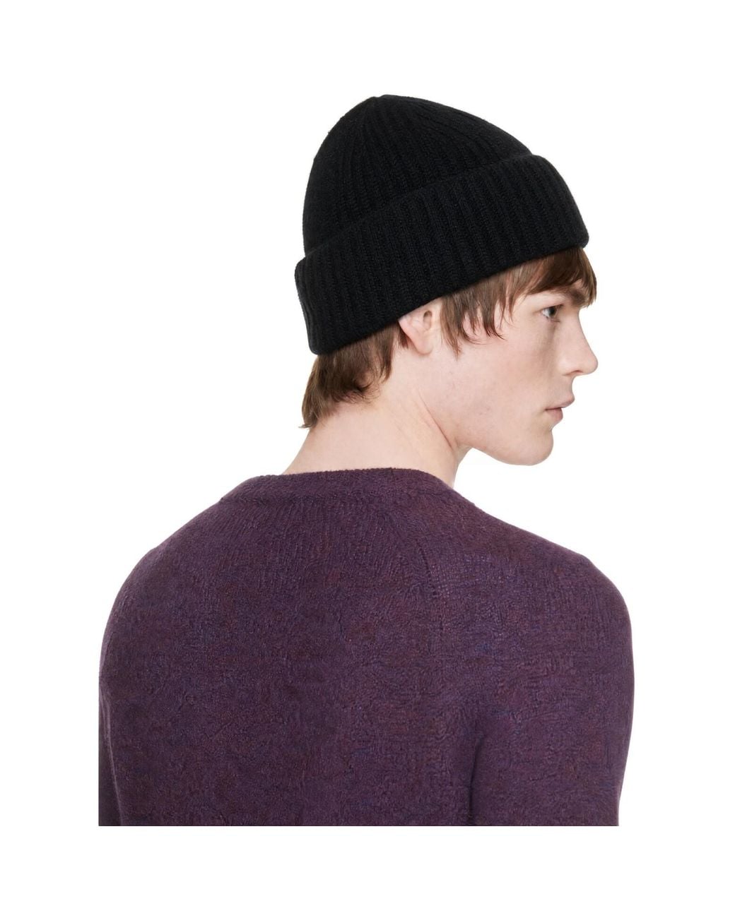 Lisa Yang Purple Menton Beanie for men
