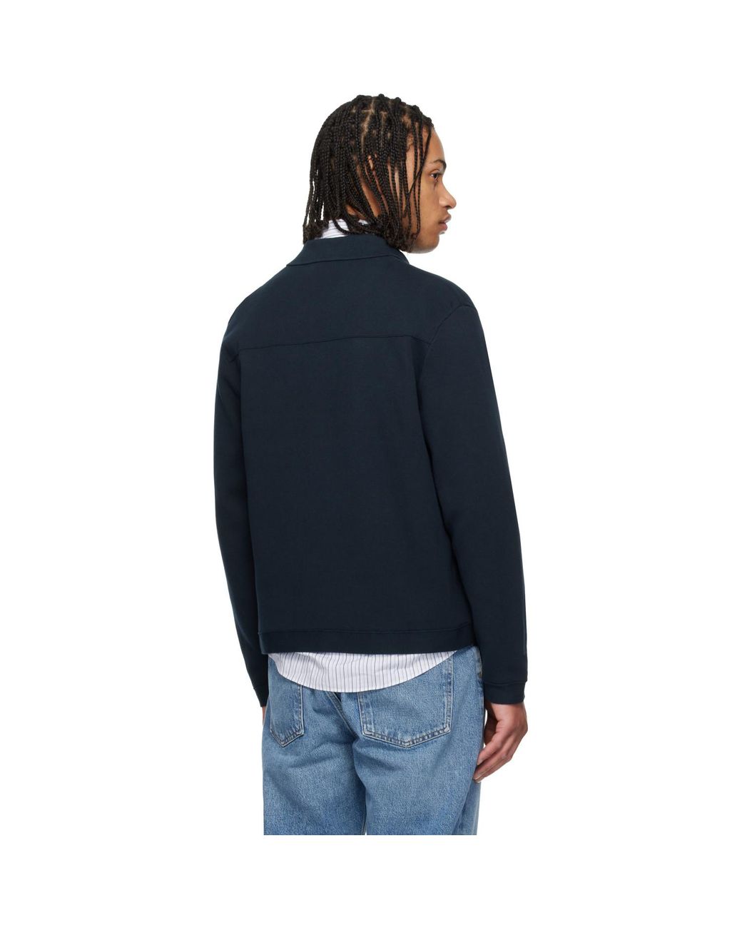 Boss Blue Regular-Fit Cotton Overshirt for men