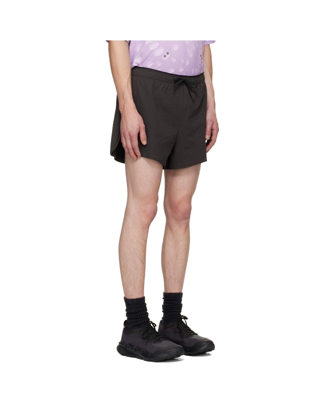On Shoes Black Performance Volt Running Shorts for men