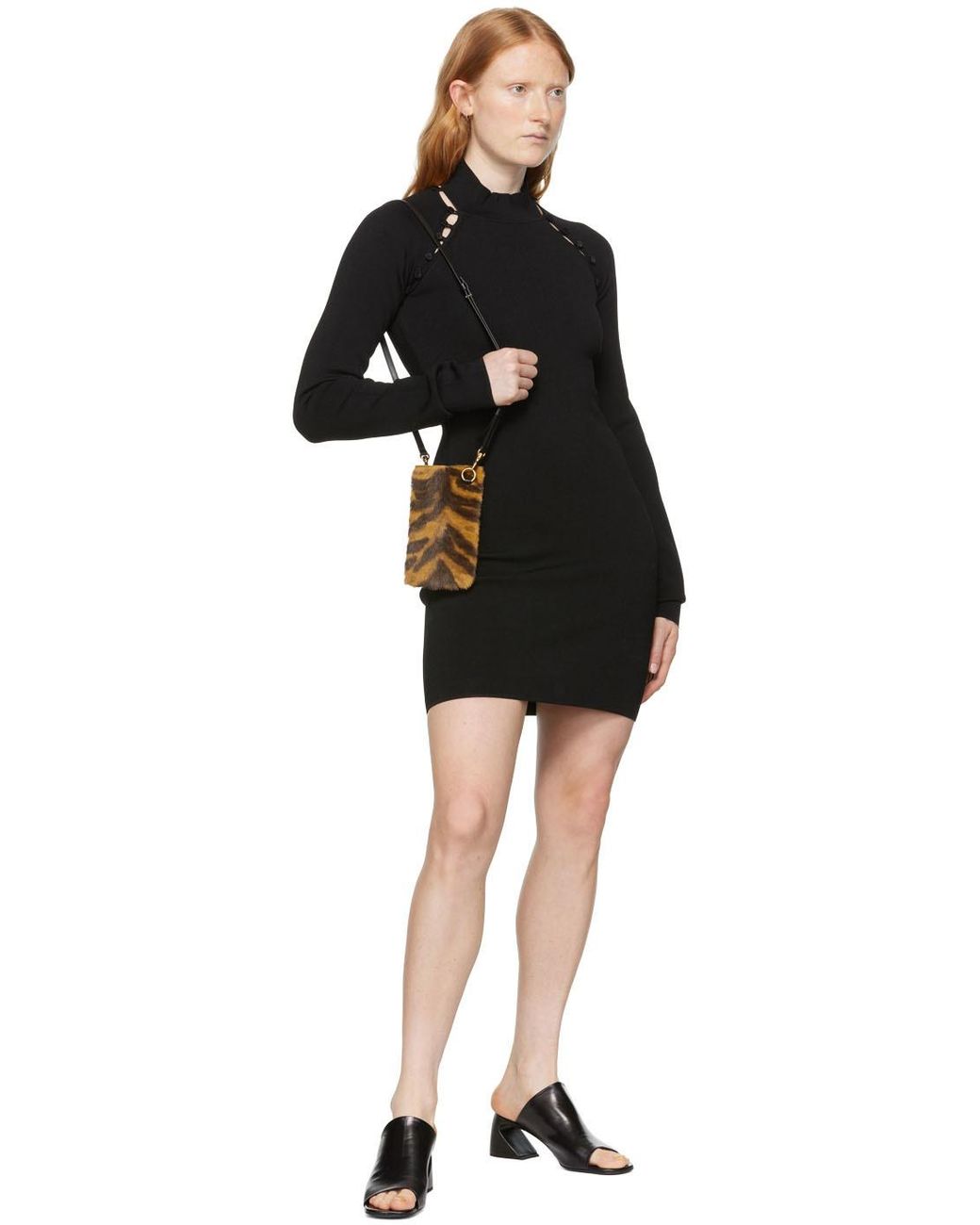 Nanushka Black Ilona Minidress