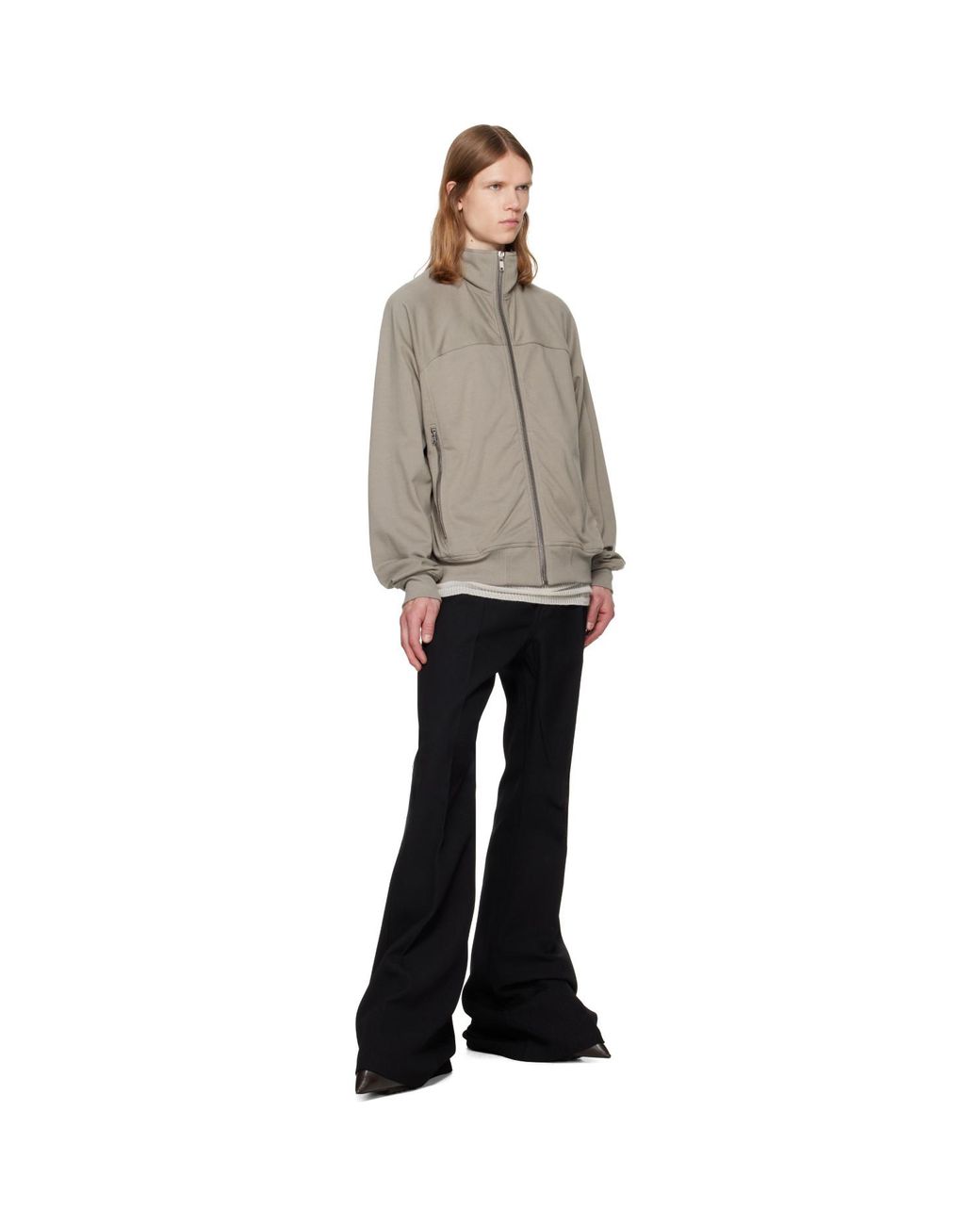 Rick Owens Gray Tower Zipfront Jogger Jacket for men