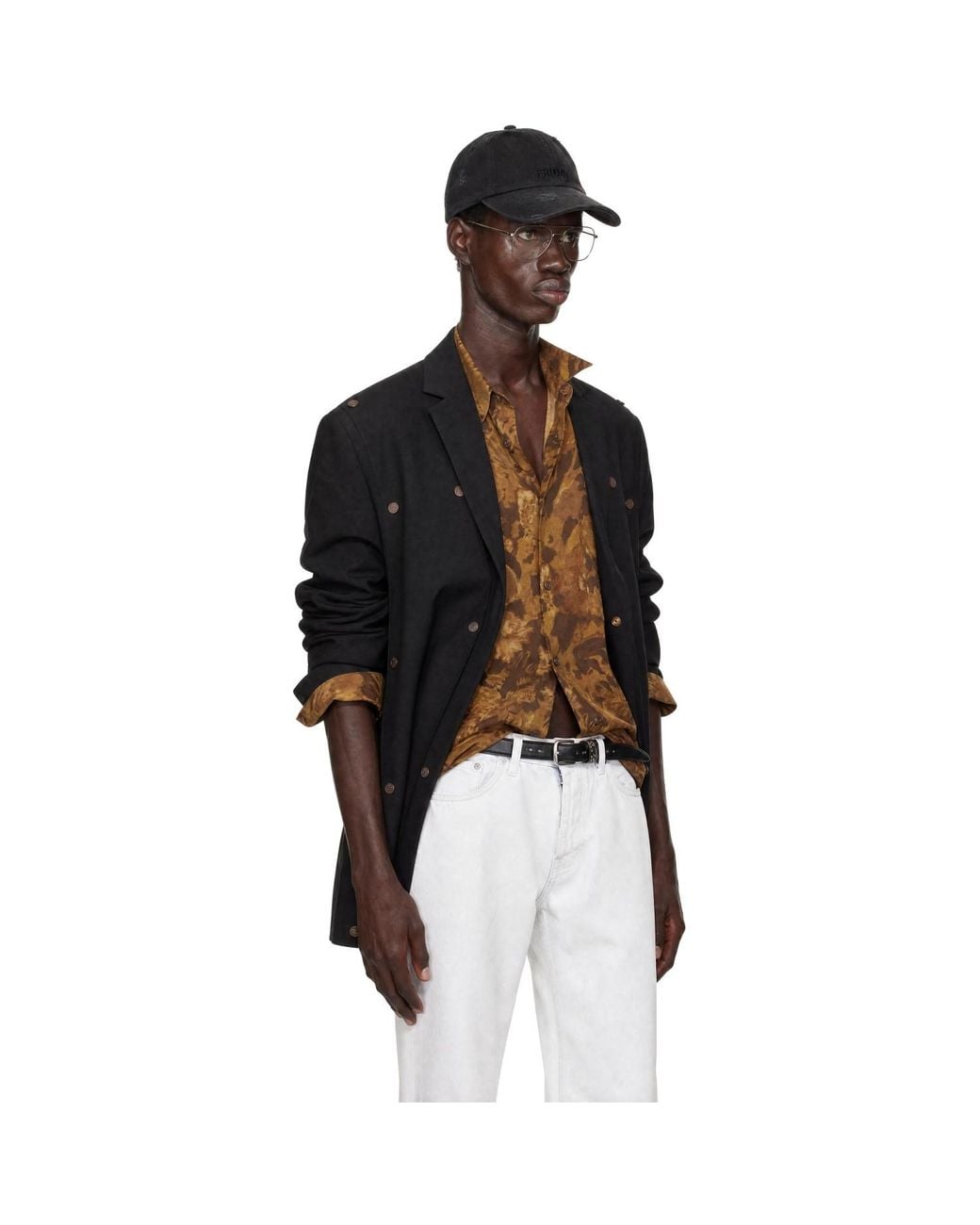 Y. Project Black Snap Panel Blazer for men