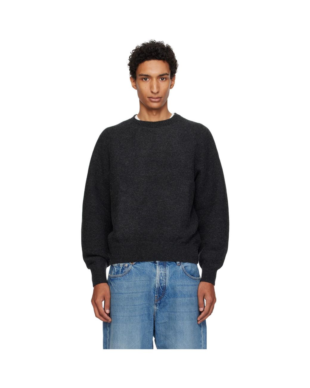 Lady White Co. Black Raglan Link Sweater for men