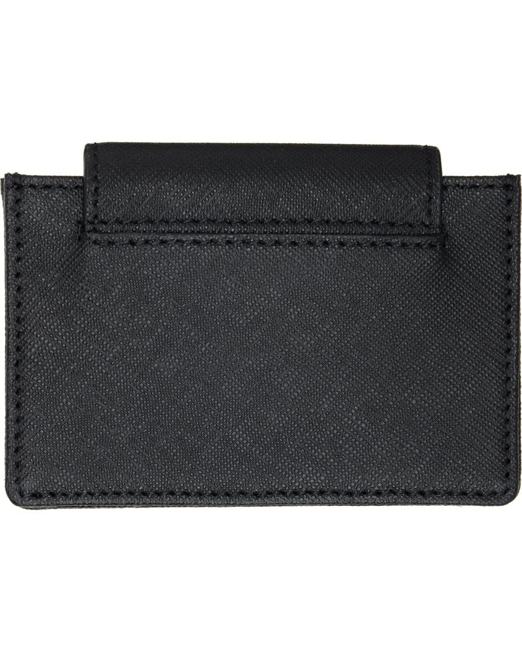 Vivienne Westwood Black Flap Orb Card Holder for men