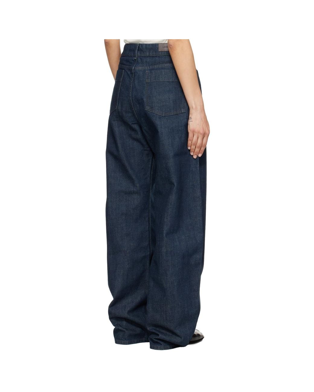 Lemaire Blue High Waisted Curved Jeans