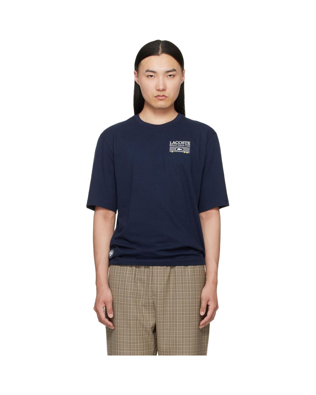 Lacoste Blue Roland-Garros Edition Graphic T-Shirt for men