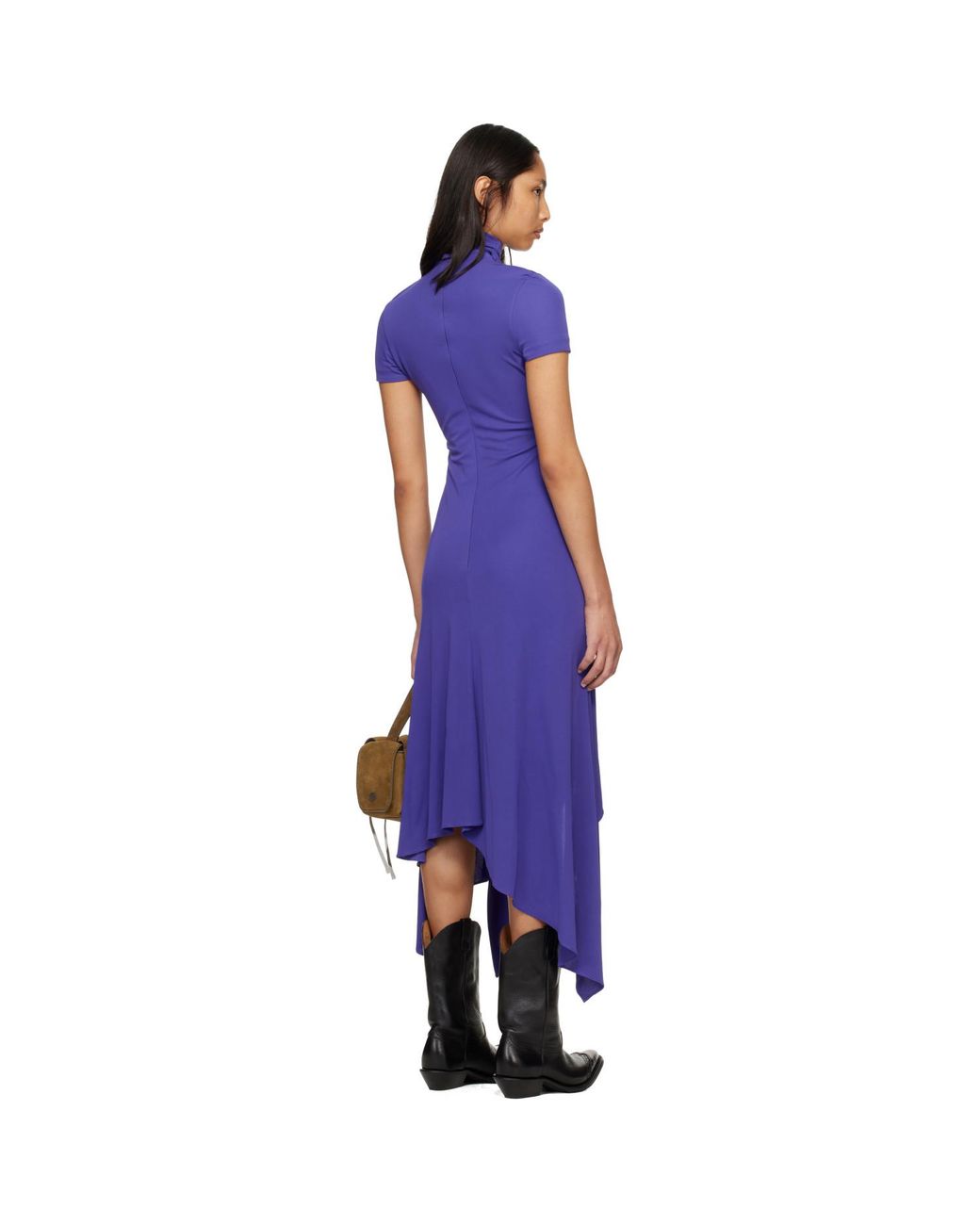 Acne Blue Layered Midi Dress