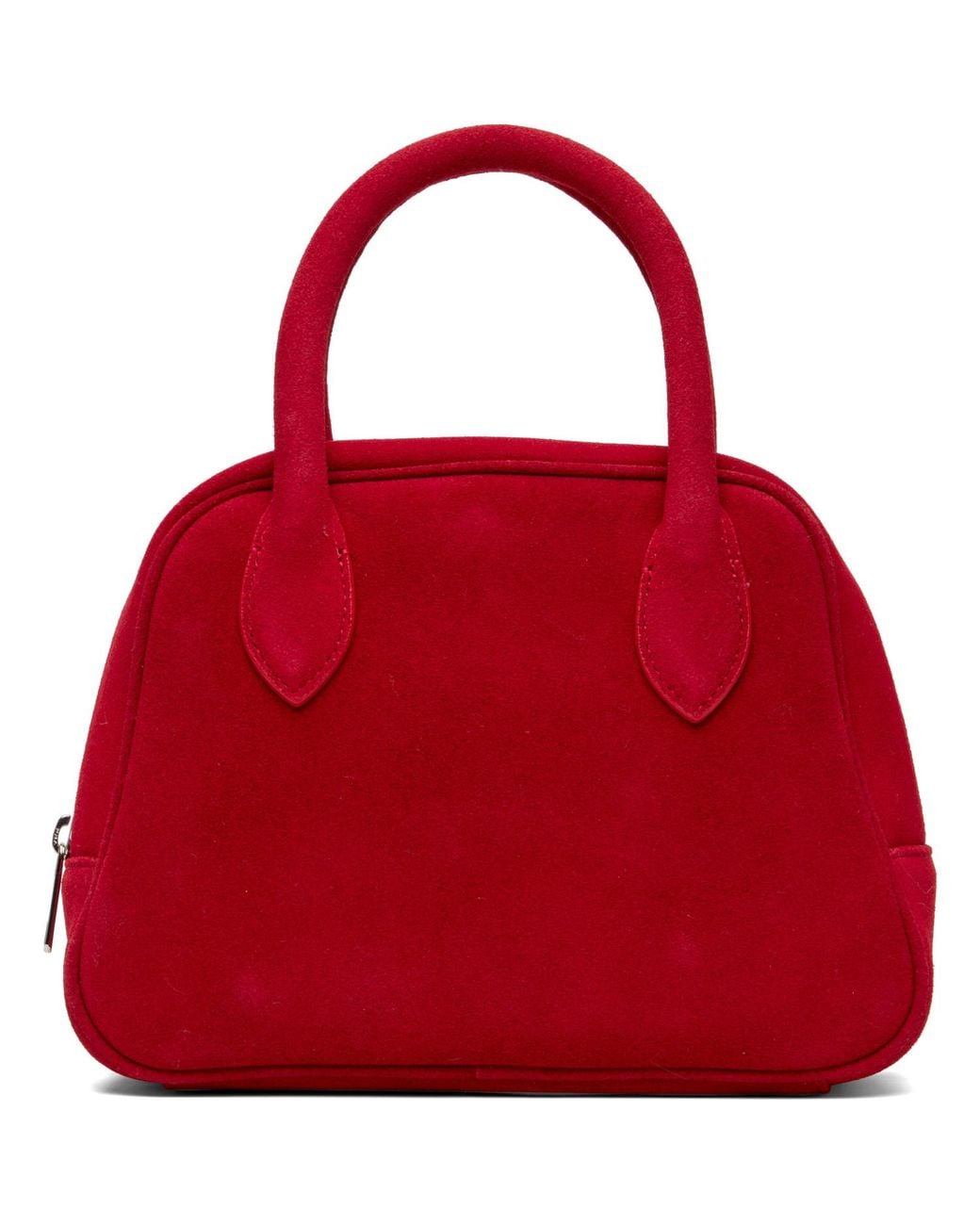 DUNST Red Suede Boston Bag